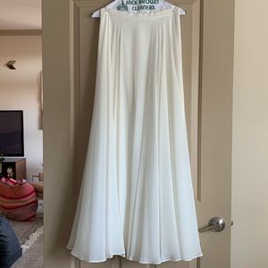 White chiffon circle skirt